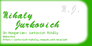 mihaly jurkovich business card