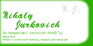 mihaly jurkovich business card